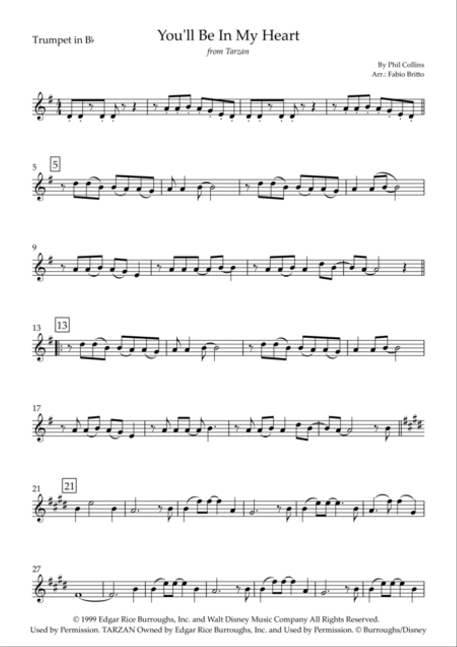 You'll Be In My Heart Brass Duet scores gallery preview page 3