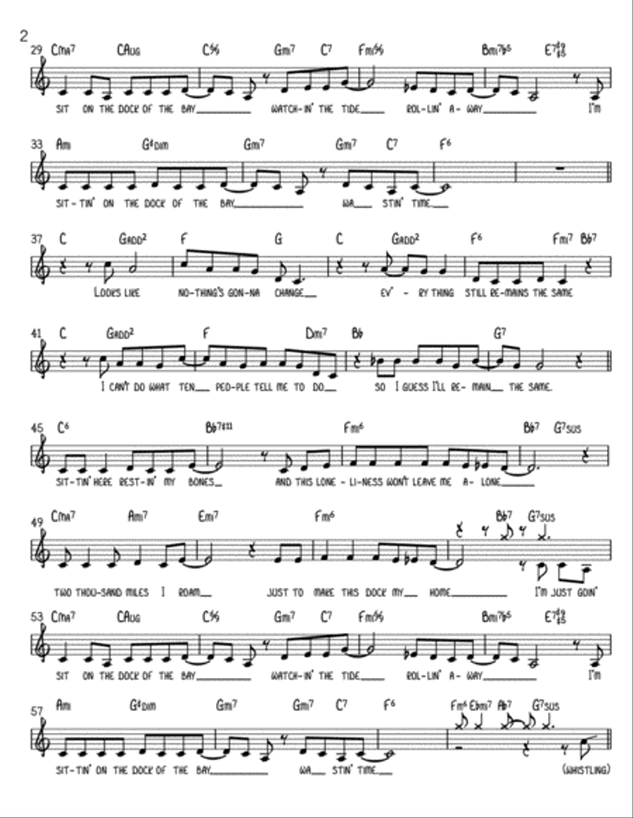(Sittin' On) The Dock Of The Bay Small Ensemble scores gallery preview page 2