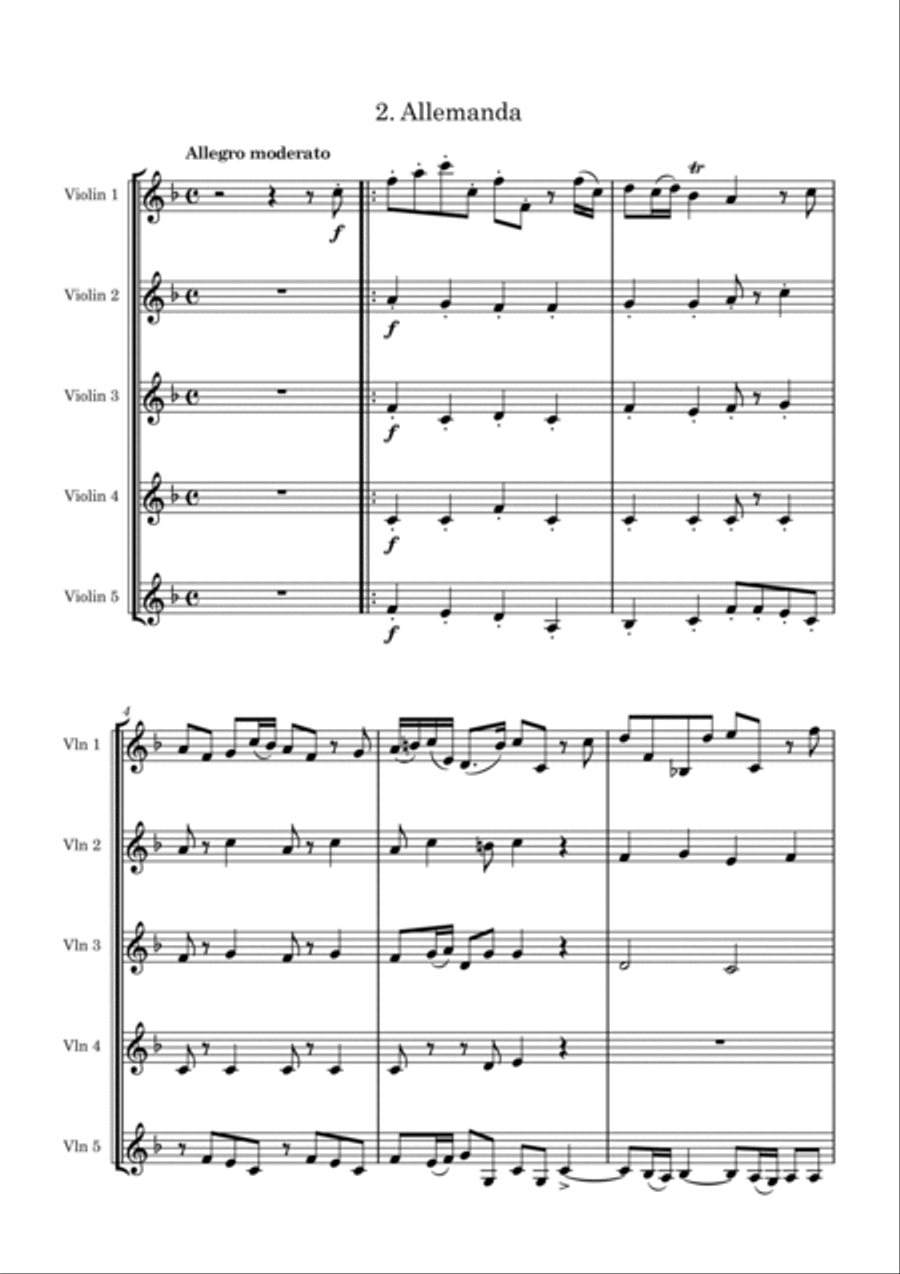 Corelli Violin Sonata No. 10 Violin scores gallery preview page 4