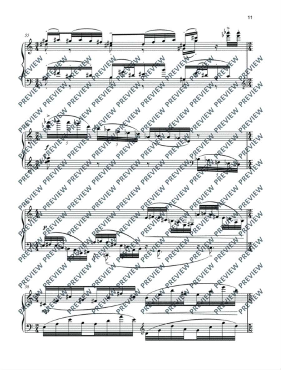 Falling Flowers Piano Solo scores gallery preview page 12