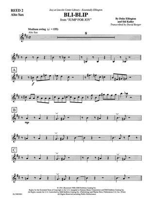 Bli-Blip (from Jump for Joy): 2nd E-flat Alto Saxophone
