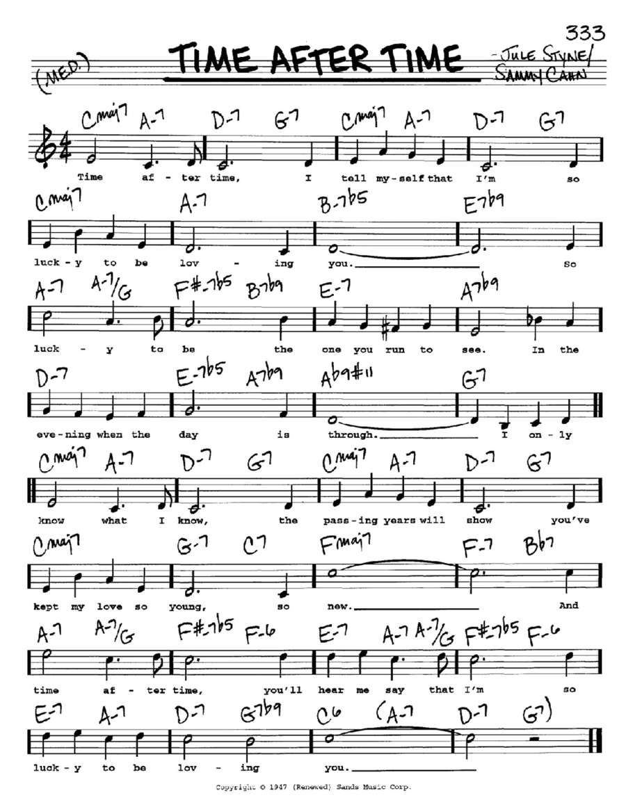 Time After Time Time After Time Voice scores gallery preview page 1