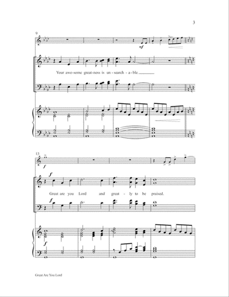 Great Are You, Lord 4-Part scores gallery preview page 3