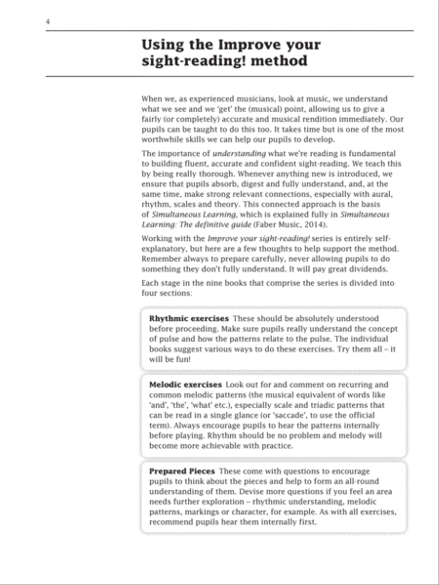 Improve Your Sight-reading! Piano (Teacher's Book) Piano Method scores gallery preview page 2