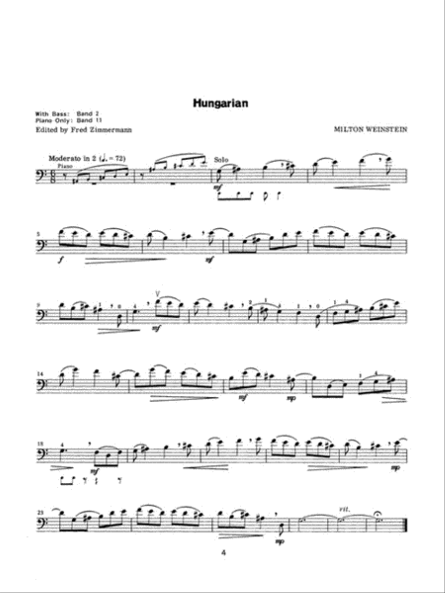 Music for Double Bass & Piano – Advanced Level Double Bass scores gallery preview page 5