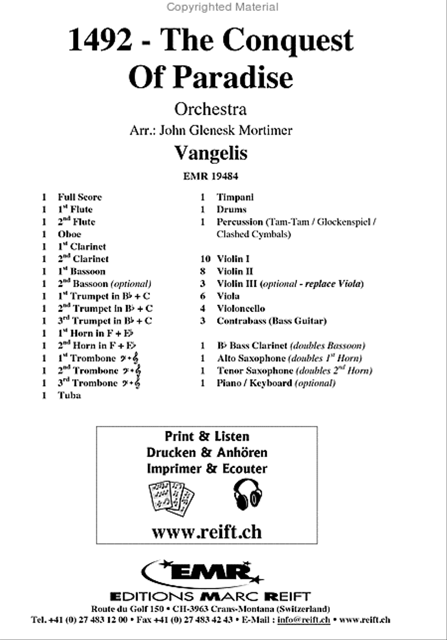 1492 The Conquest Of Paradise Orchestra scores gallery preview page 2