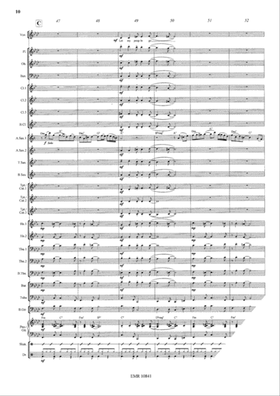 Let My People Go Concert Band scores gallery preview page 10
