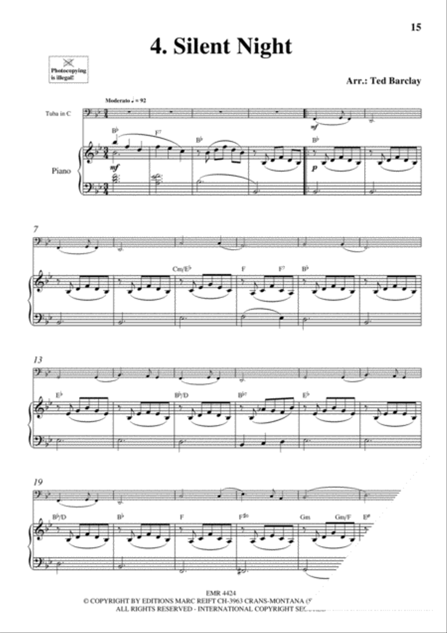 10 Easy Christmas Solos Tuba scores gallery preview page 6