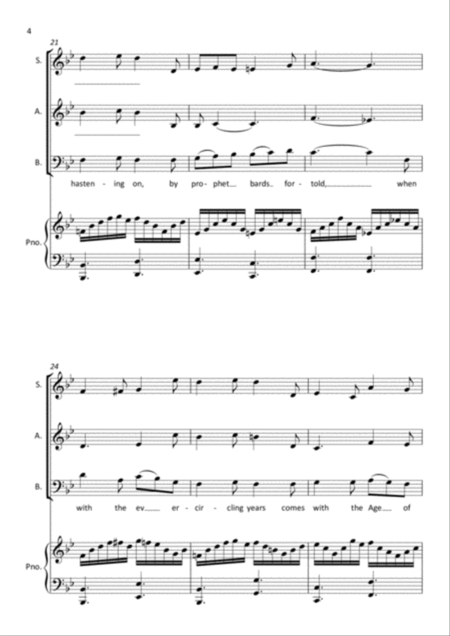 It Came Upon the Midnight Clear / Away in a Manger - SAB - Three part Choir 3-Part scores gallery preview page 4