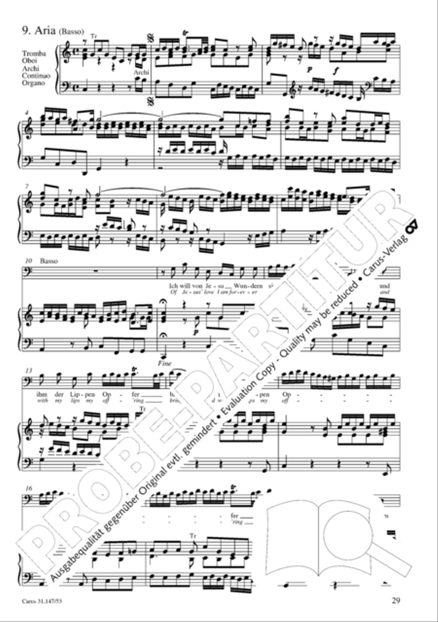 Heart and mouth and thought and action (Herz und Mund und Tat und Leben) (Herz und Mund und Tat und Leben) 4-Part scores gallery preview page 30