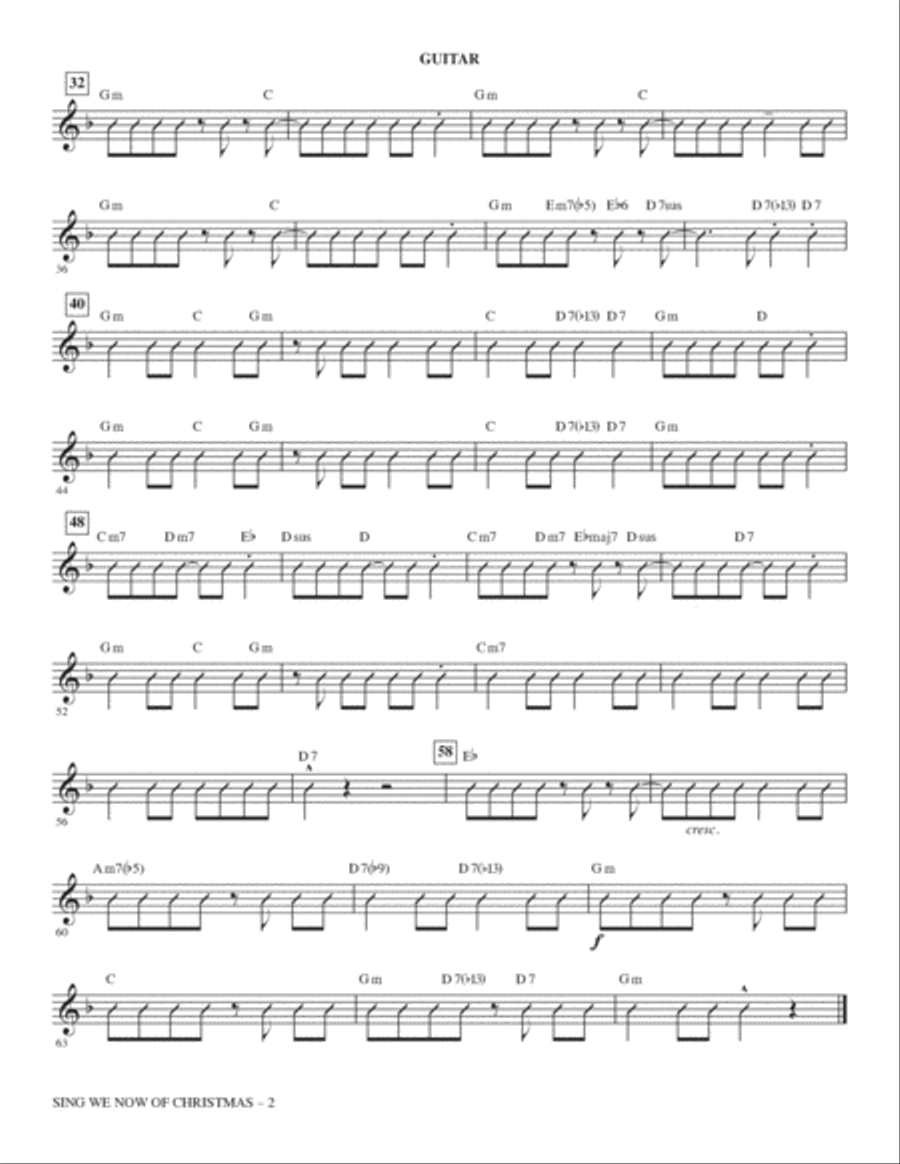 Sing We Now of Christmas (arr. Kirby Shaw) - Guitar Choir scores gallery preview page 2