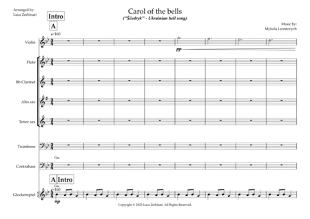 Carol of the bells (Shchedryk)(Ukrainian bell song) image number null