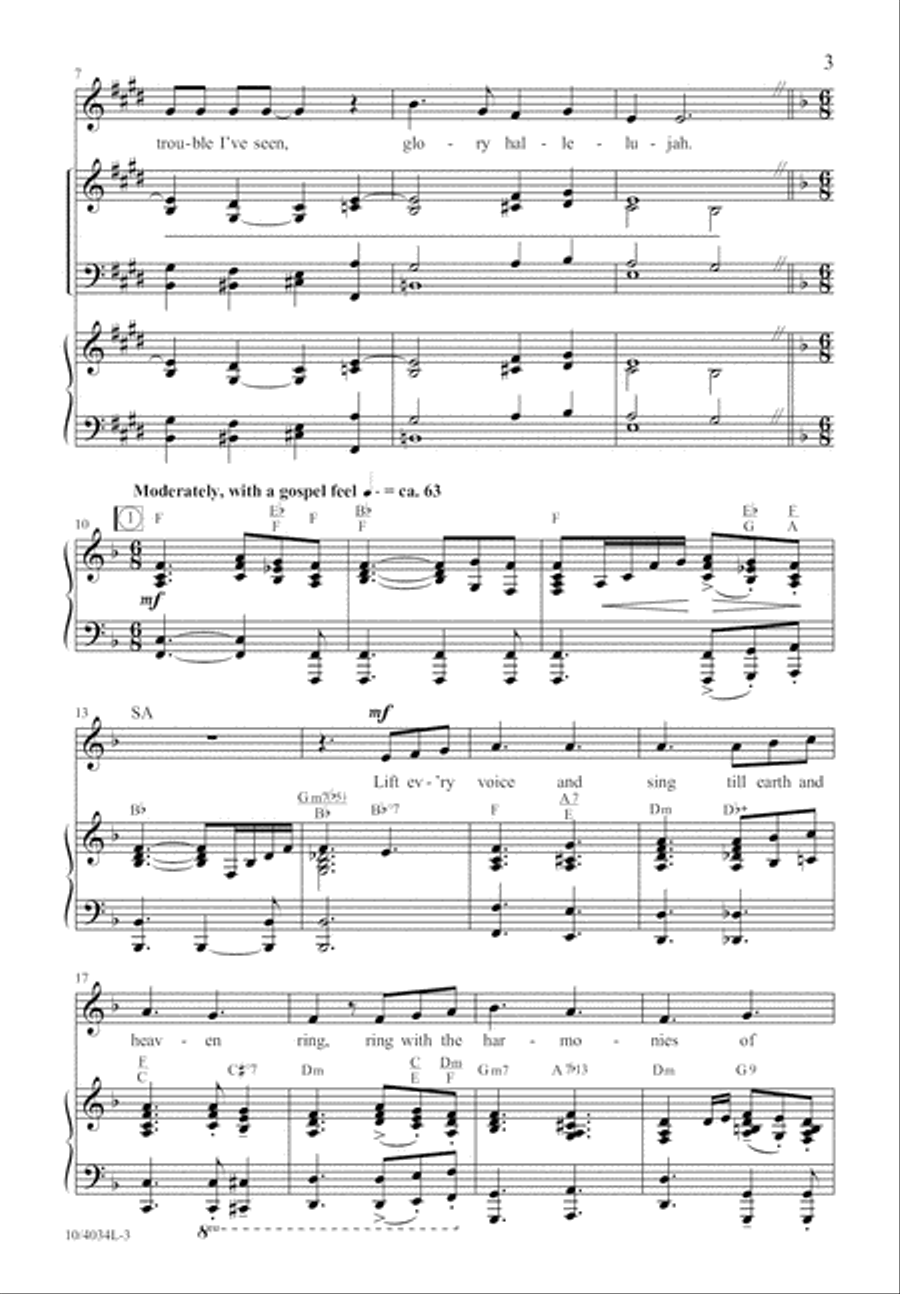 Lift Every Voice and Sing Divisi scores gallery preview page 3