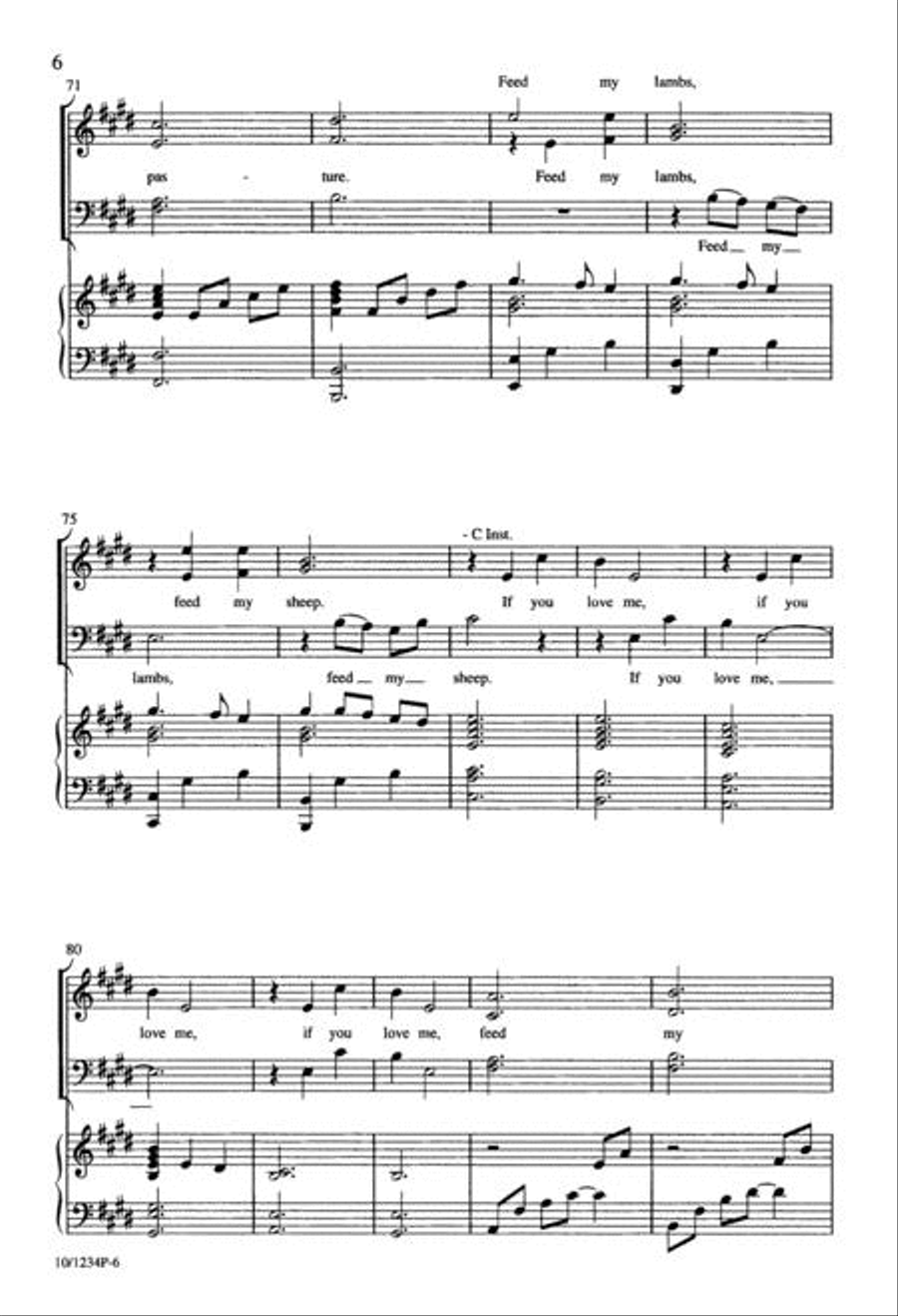 Feed My Lambs Feed My Lambs 4-Part scores gallery preview page 6