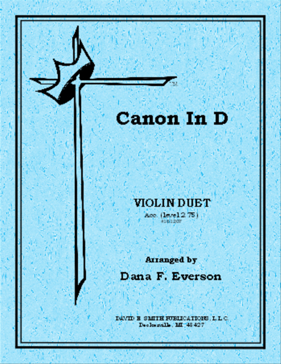 Canon In D by Dana F. Everson String Duet - Sheet Music