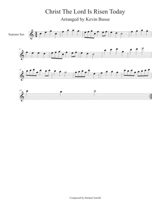 Christ! The Lord Is Risen Today (Easy key of C) - Soprano Sax