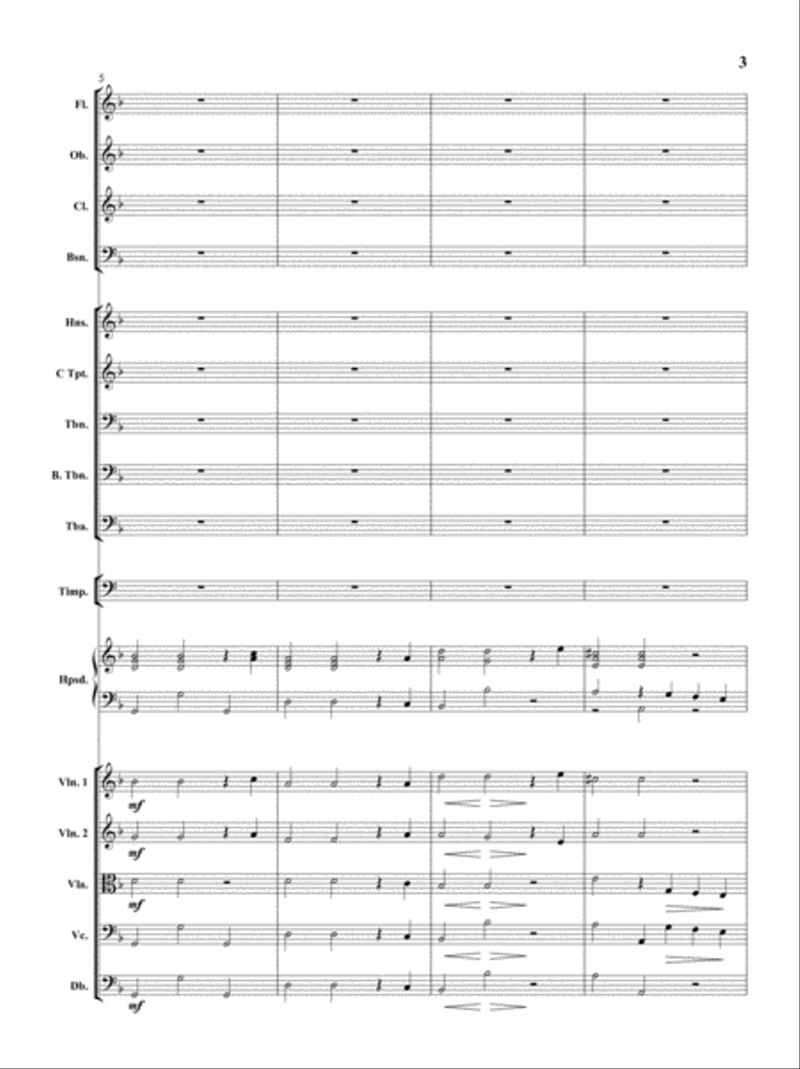 Sarabande - (from 'Keyboard Suite in D minor' - III. Mov.) for Orchestra Full Orchestra scores gallery preview page 4