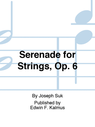 Book cover for Serenade for Strings, Op. 6