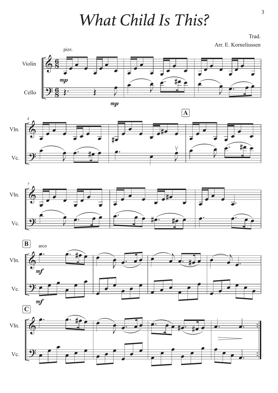 The Christmas Duet Book - 20 Christmas Carols For Violin and Cello String Duet scores gallery preview page 3