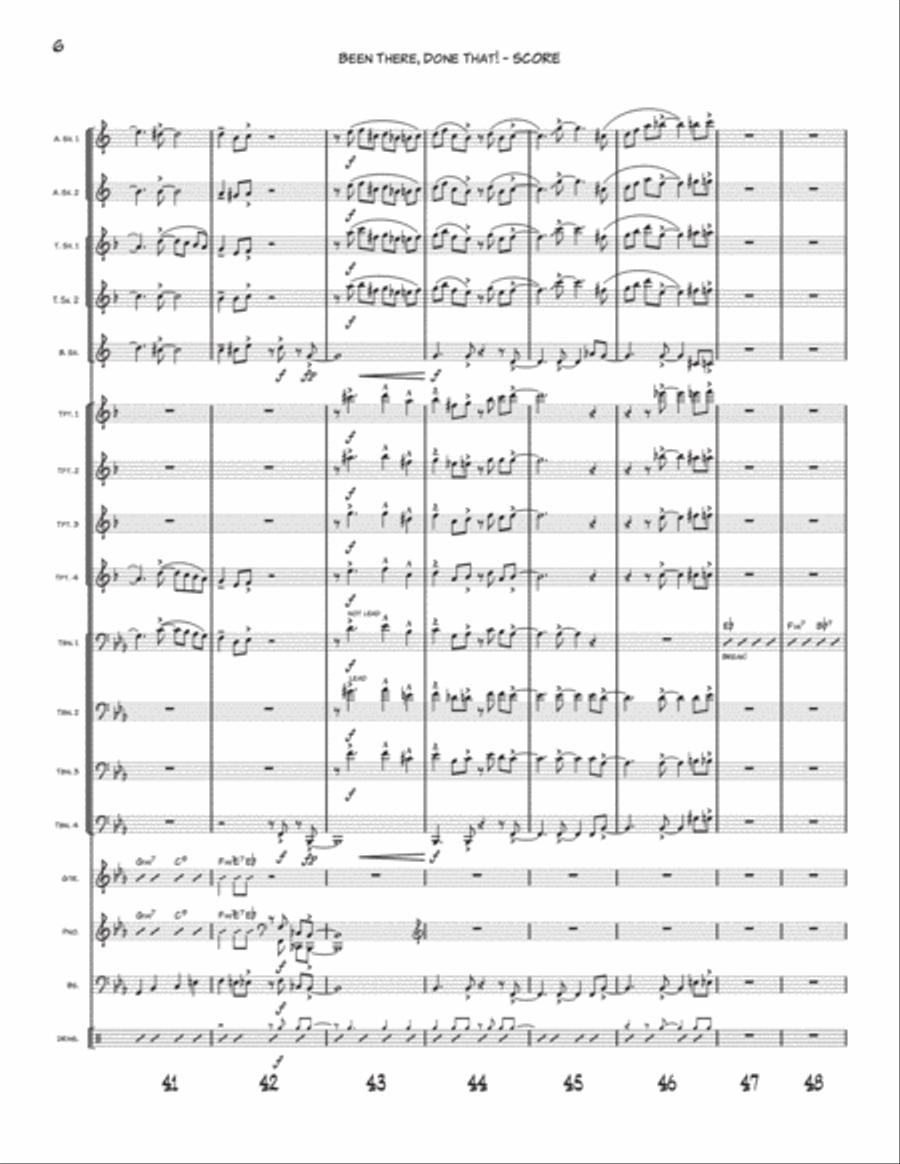 Been There, Done That! Jazz Ensemble scores gallery preview page 6