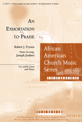 Book cover for An Exhortation to Praise