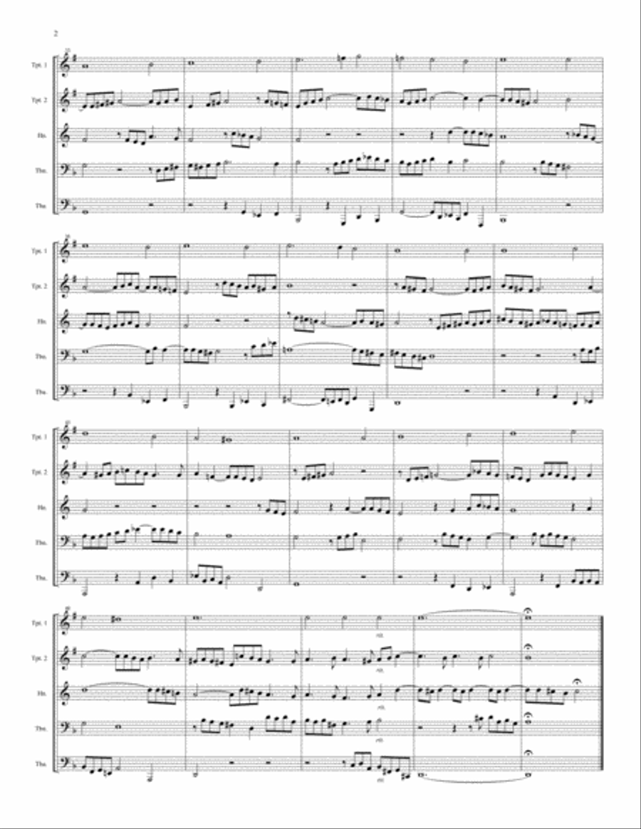 Essential Bach for Easter Brass Ensemble scores gallery preview page 3