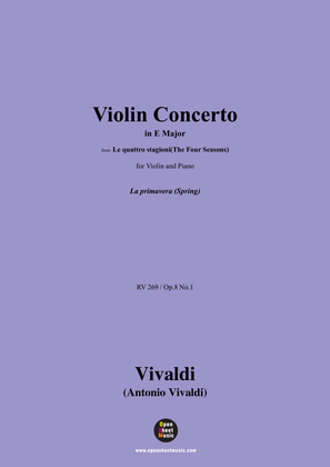 Book cover for Vivaldi-Violin Concerto,for Violin and Piano