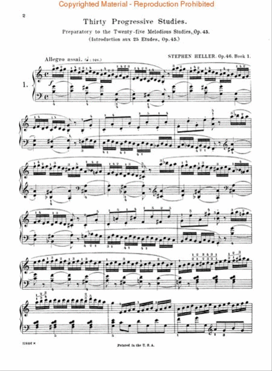 30 Progressive Studies, Op. 46 (Complete) Piano Method scores gallery preview page 2