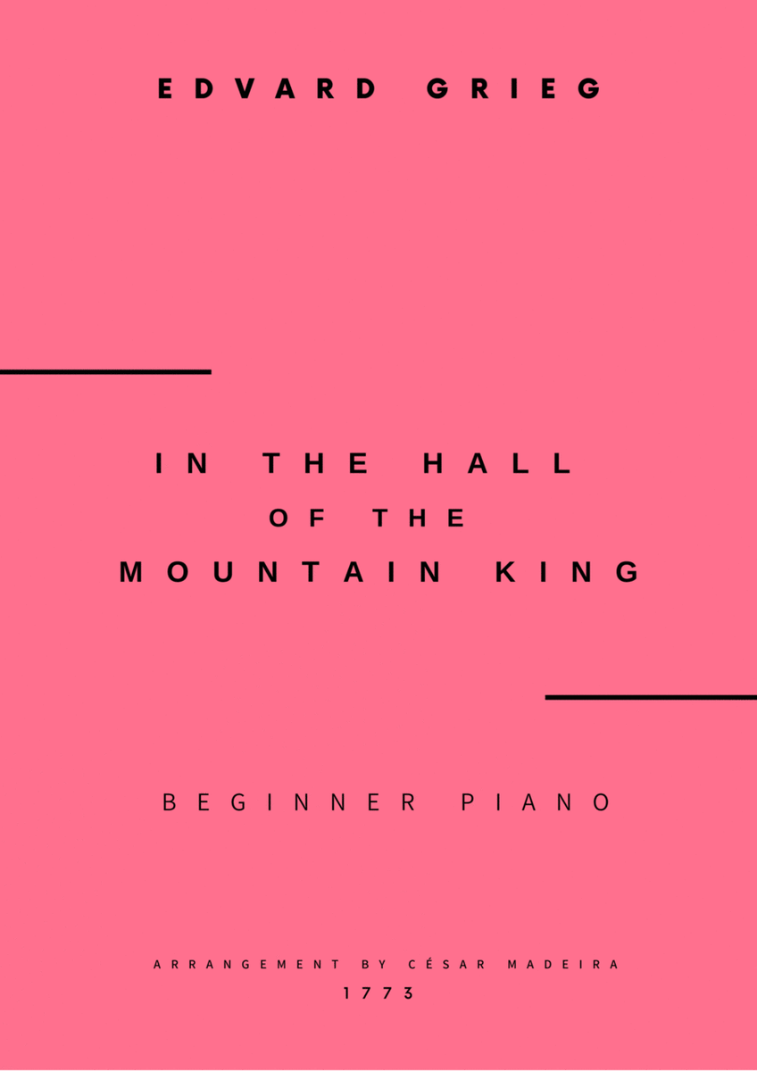 In The Hall of the Mountain King by Grieg - Easy Piano (Full Score) image number null
