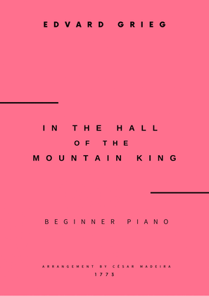 Book cover for In The Hall of the Mountain King by Grieg - Easy Piano (Full Score)