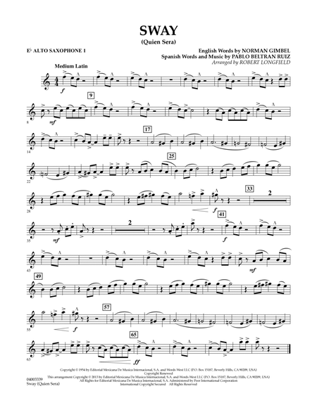 Sway (quien Sera) Dl - Eb Alto Saxophone 1