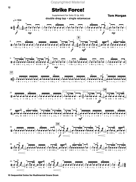 10 Sequential Solos for Rudimental Snare Drum