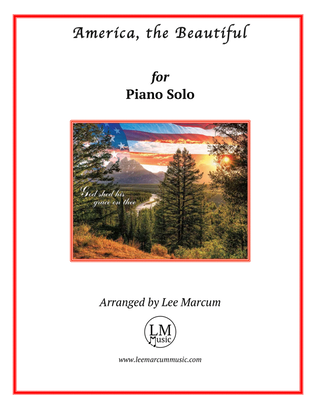 Book cover for America, the Beautiful - Piano Solo