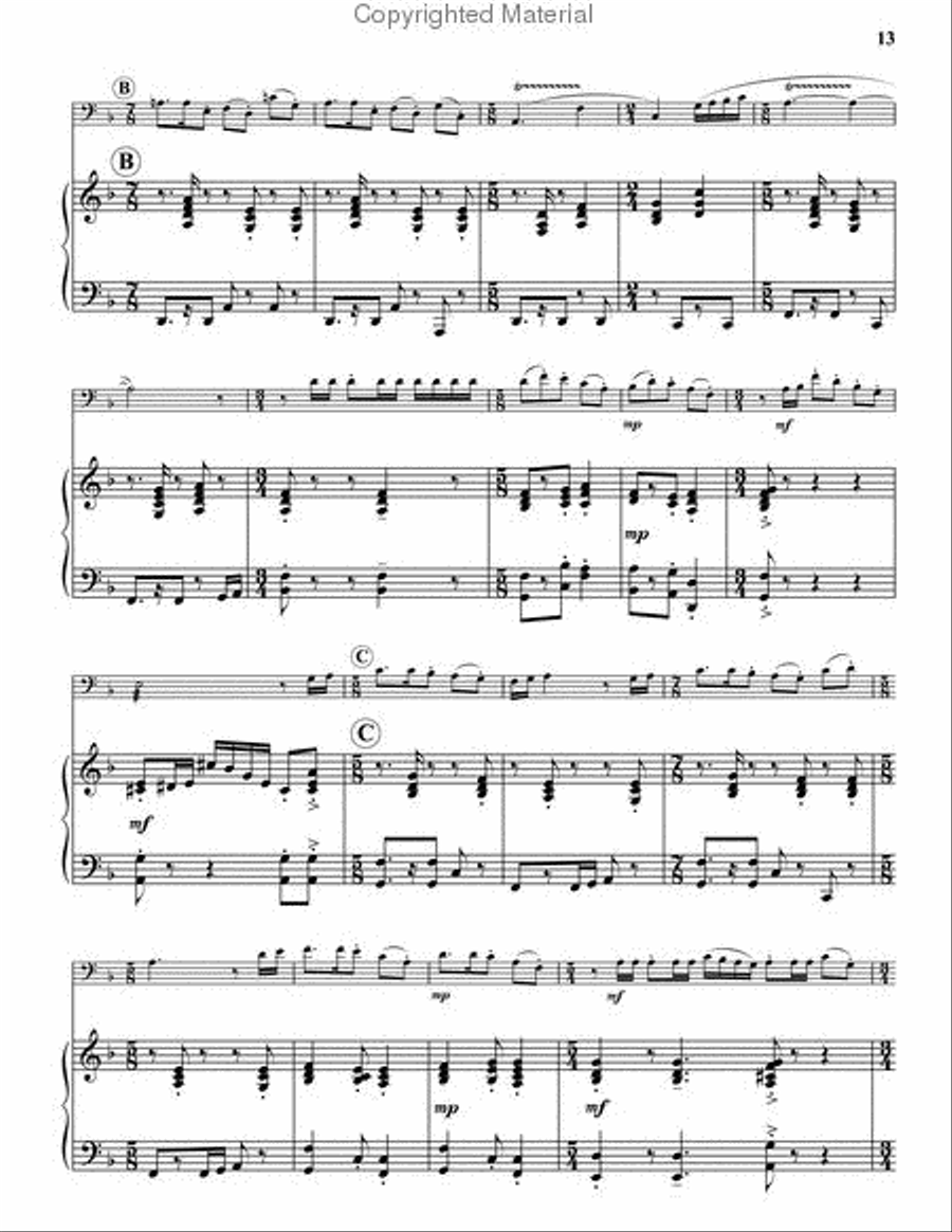 Sonata for Euphonium Euphonium scores gallery preview page 7