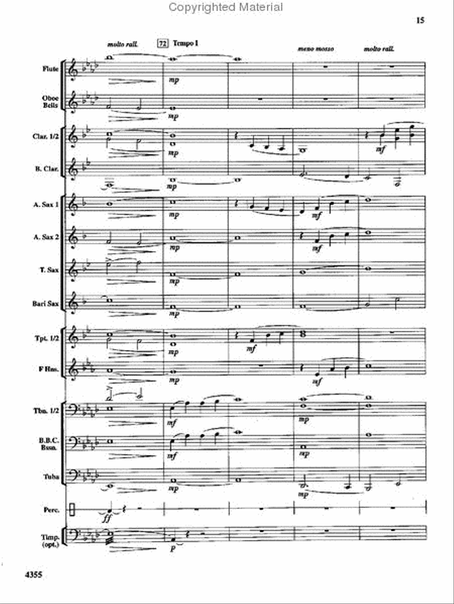In the Shining of the Stars Concert Band scores gallery preview page 16