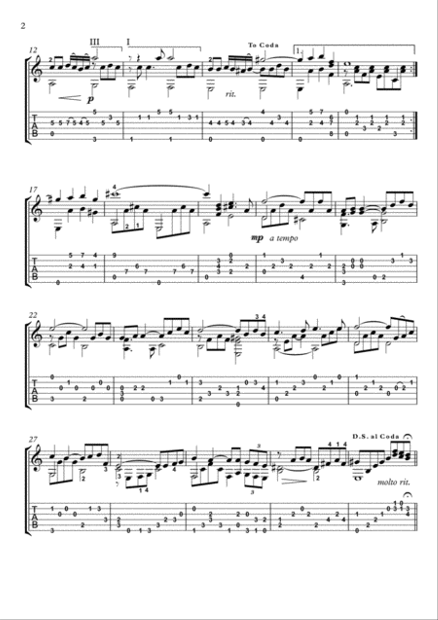Love Story Classical Guitar scores gallery preview page 2