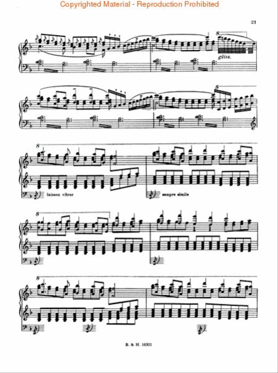 Three Movements from Pétrouchka Piano Solo scores gallery preview page 4