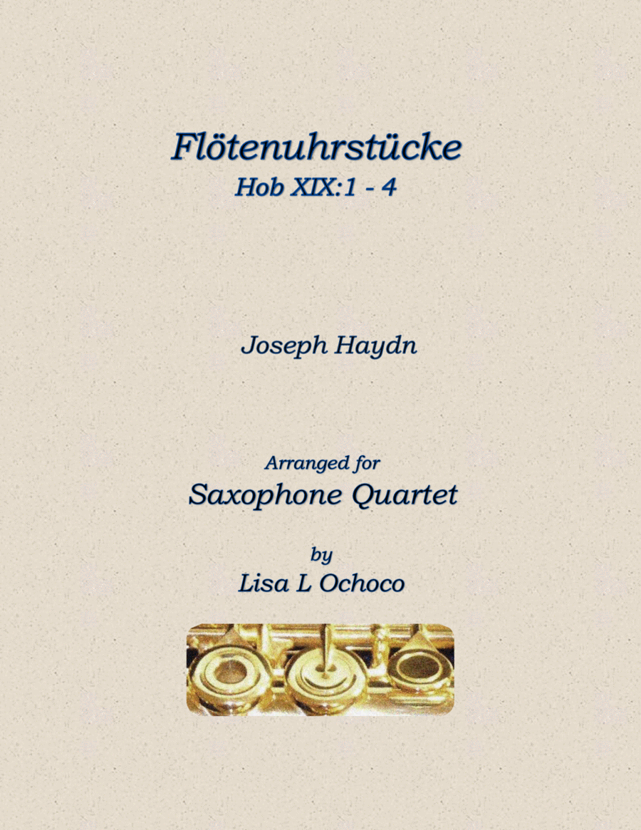 Flötenuhrstücke HobXIX:1-4 for Saxophone Quartet image number null