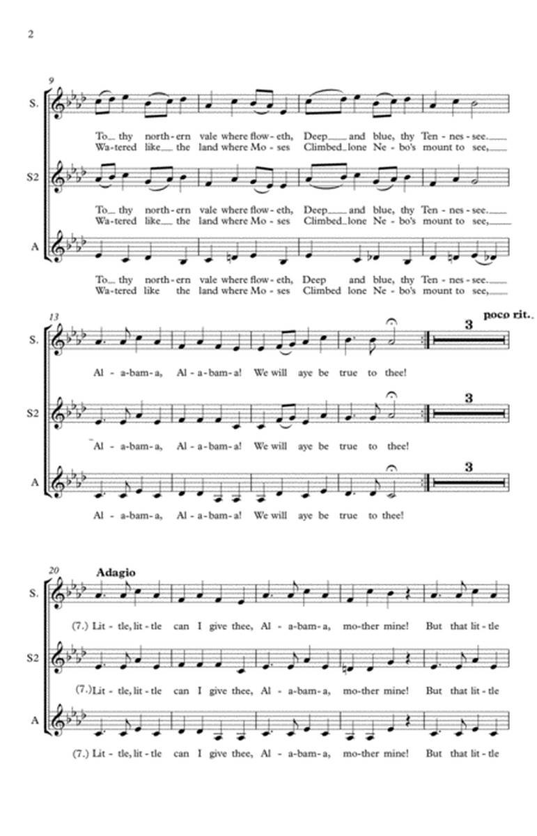 Alabama State Song - SSA image number null