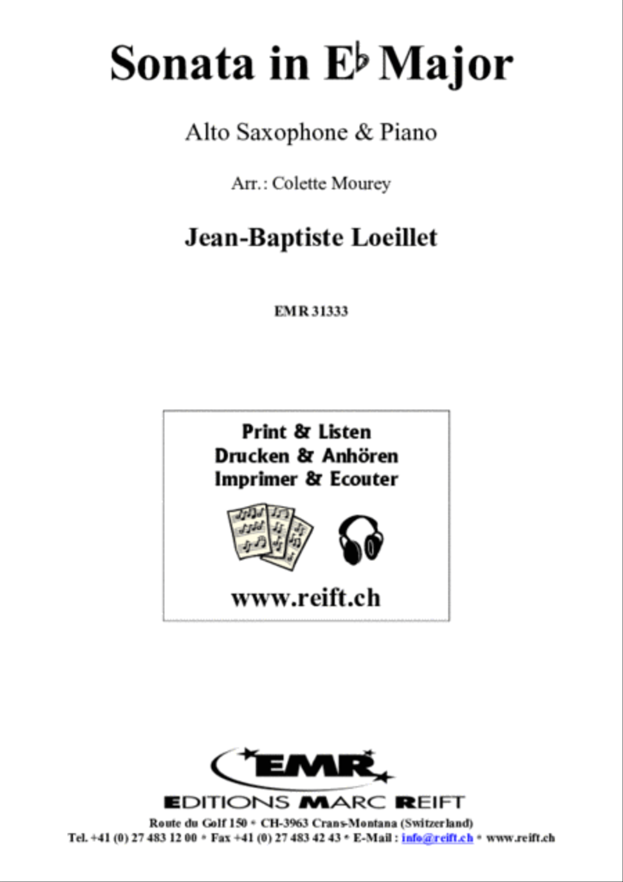 Sonata in Eb Major Alto Saxophone scores gallery preview page 2