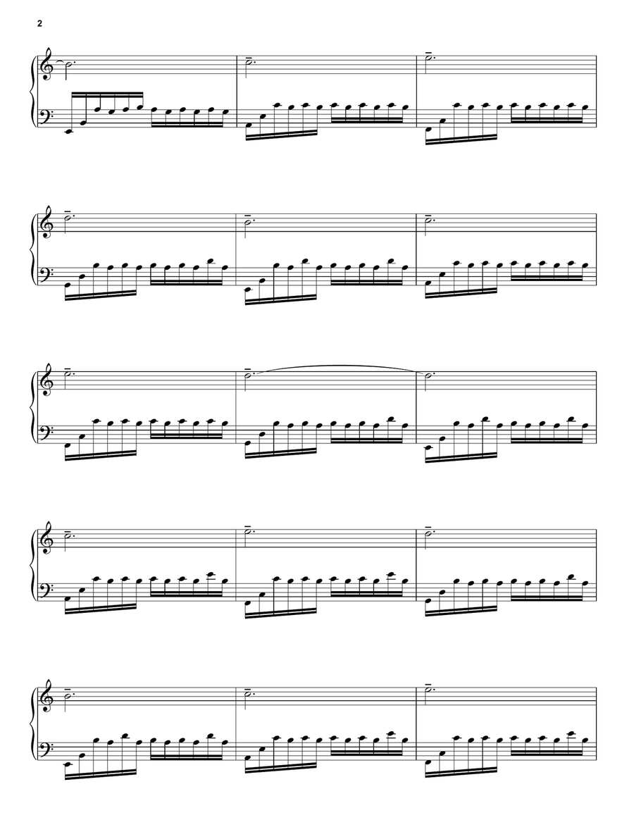 Divenire Piano Solo scores gallery preview page 2