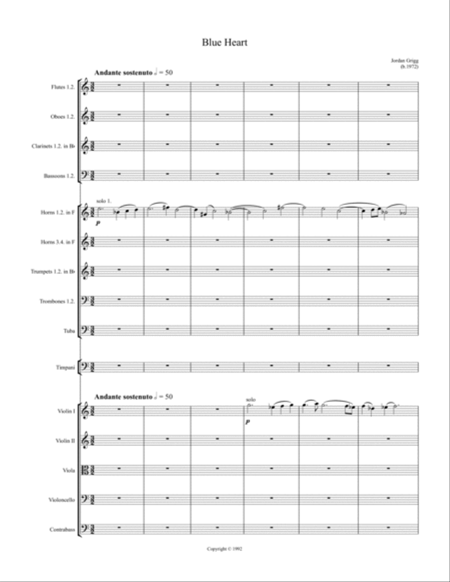Blue Heart Full Orchestra scores gallery preview page 2