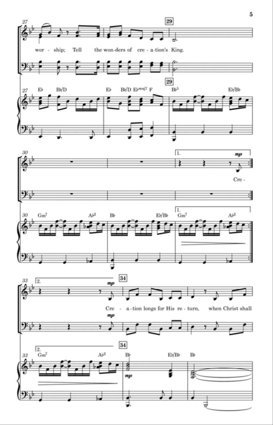 Creation Sings Creation Sings 4-Part scores gallery preview page 5