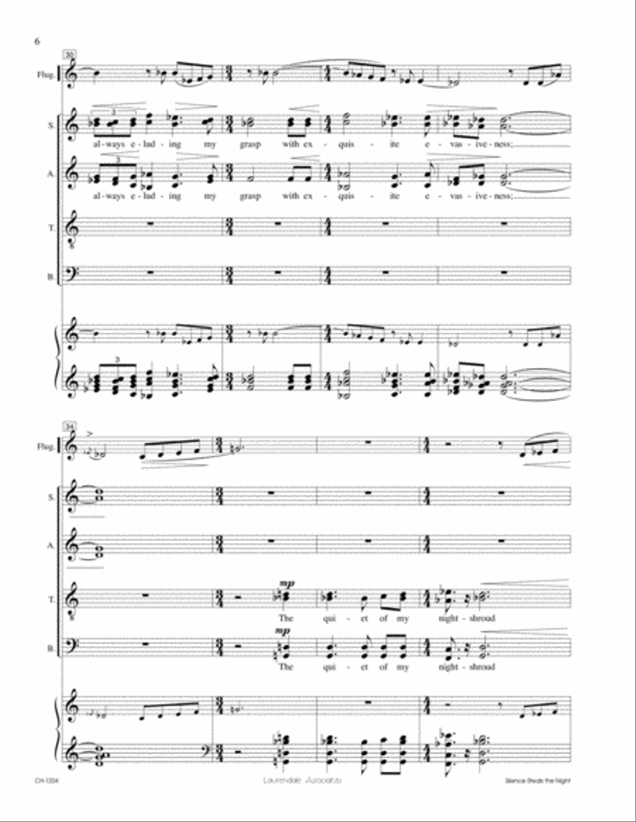 Silence Steals the Night 4-Part scores gallery preview page 3