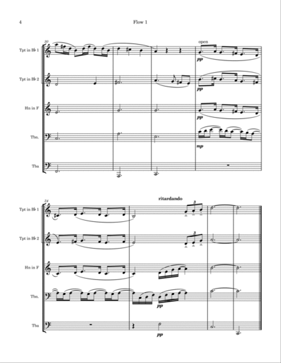 Three Debussy Preludes (brass quintet) Brass Quintet scores gallery preview page 4