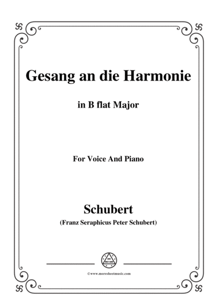Schubert-An die Harmonie(Gesang an die Harmonie),D.394,in B flat Major,for Voice&Piano image number null