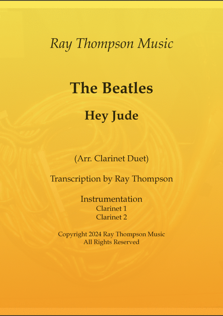 Hey Jude Clarinet Duet scores gallery preview page 1