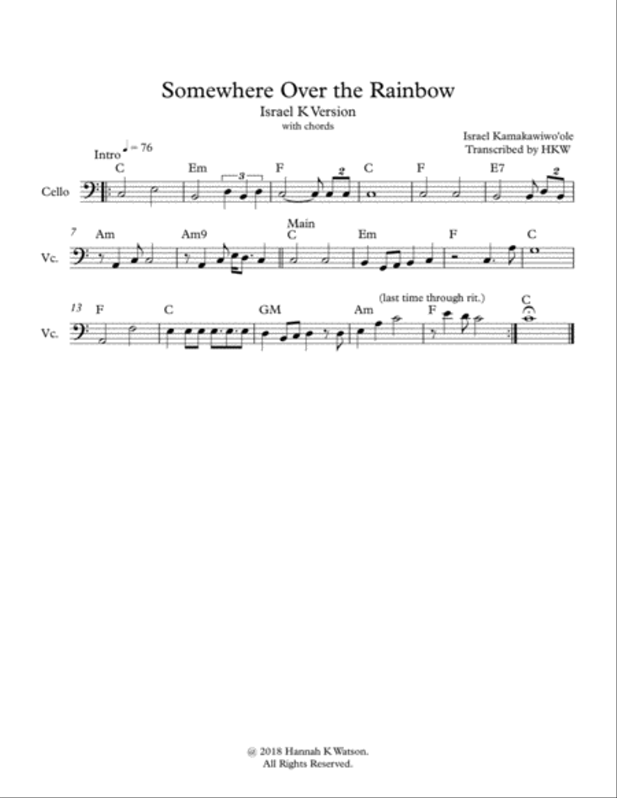 Over The Rainbow Small Ensemble scores gallery preview page 1