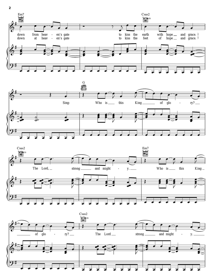 King Of Glory Piano, Vocal, Guitar scores gallery preview page 2