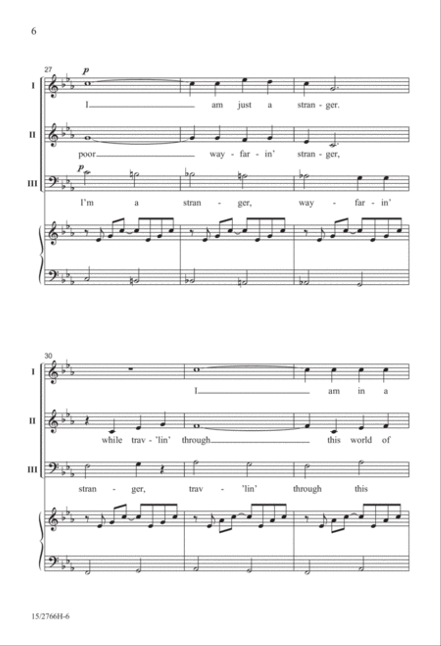 Turn Me 'Round Mixed Choir scores gallery preview page 6